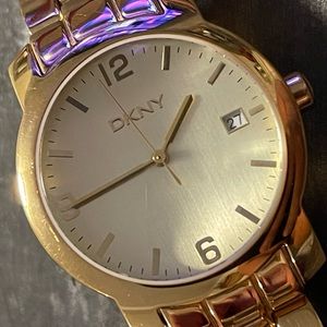 UNISEX DKNY Stainless Steel YELLOW GOLD PLATED WATCH NY1036 - Offers Considered